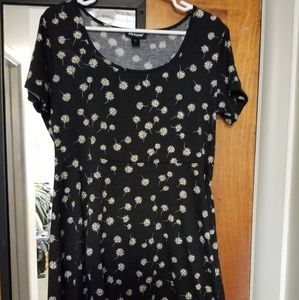 Daisy print skater dress
